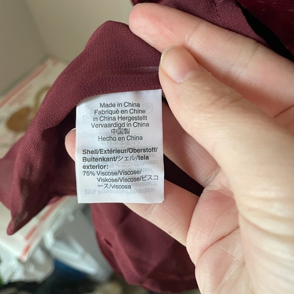 J. Crew Faux-wrap Top in Drapey Velvet Red Holiday Size 8 - Picture 7 of 10